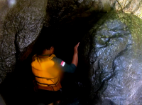 Entering the cave ranto canyon